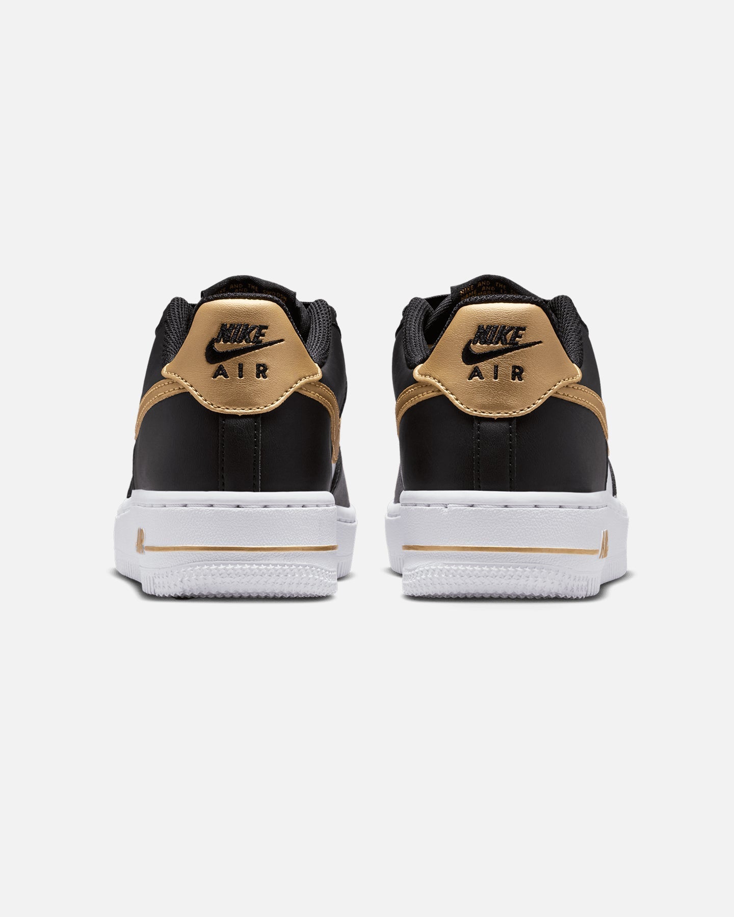 Nike Kids' Air Force 1 (GS) Black/Metallic Gold