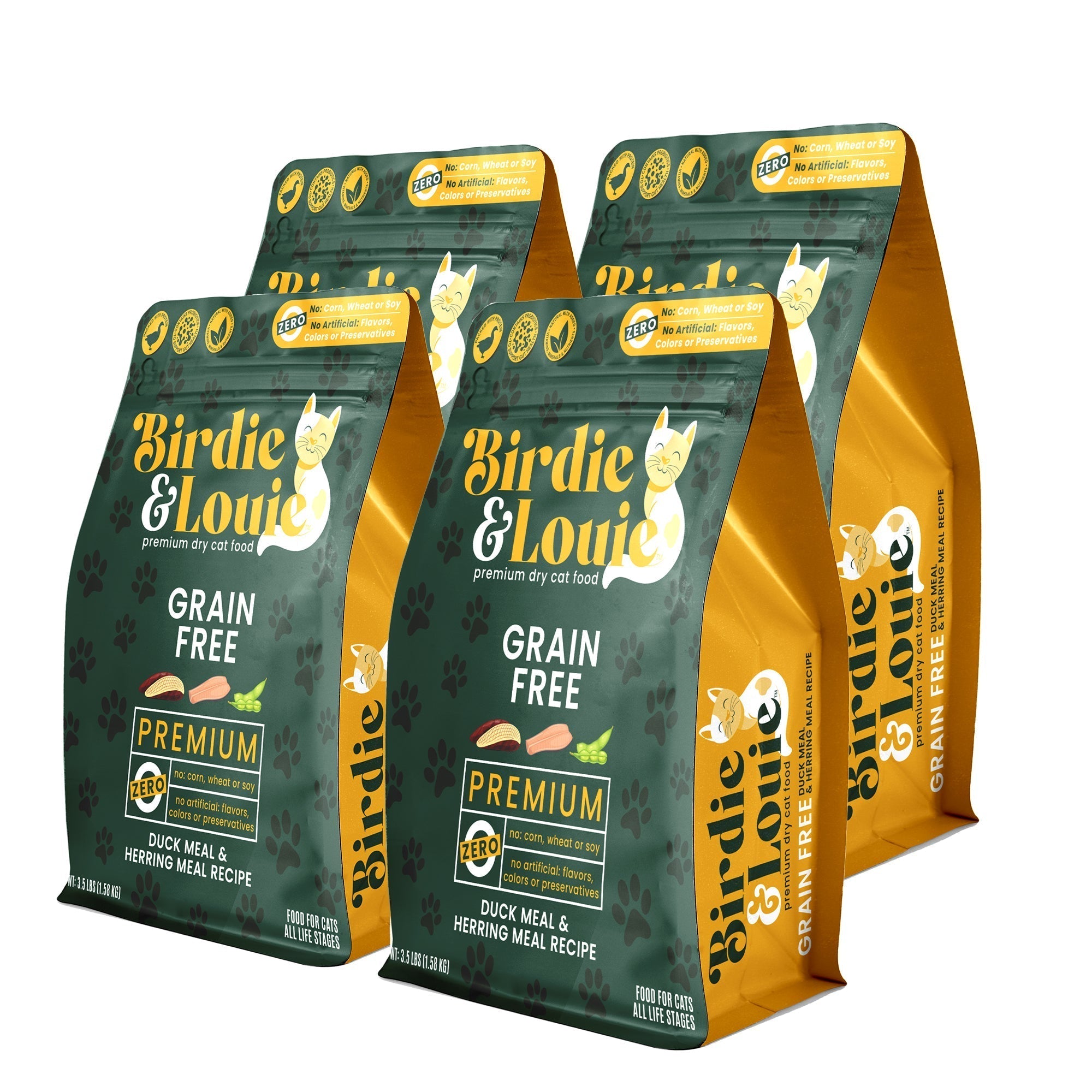 3.5lb Duck Meal & Herring Meal Recipe Dry Cat Food