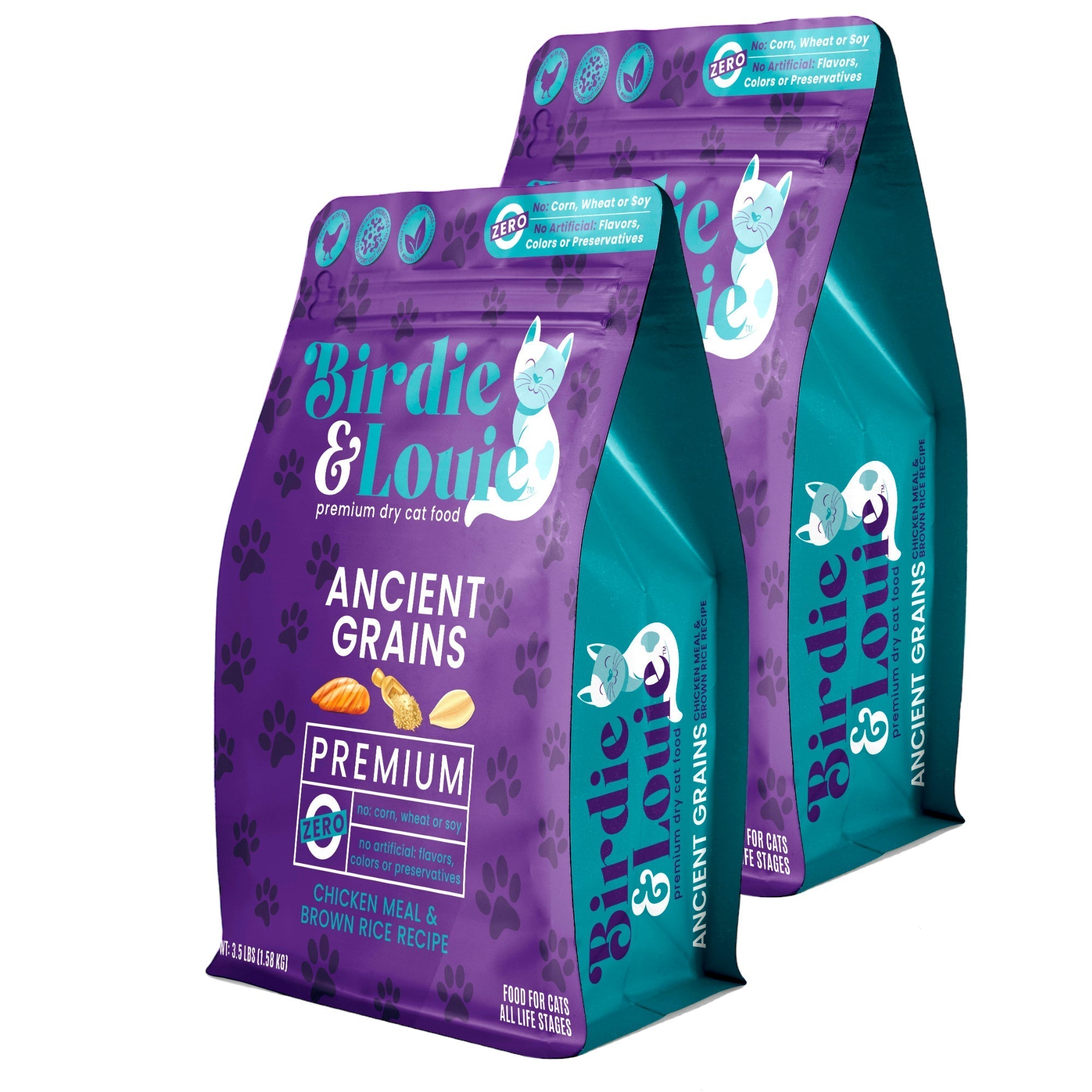 3.5lb Chicken Meal & Brown Rice Recipe Dry Cat Food