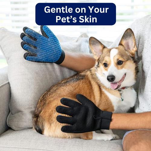 Gentle to Pet Skin Hair Remover Grooming Pet Glove - Heusom